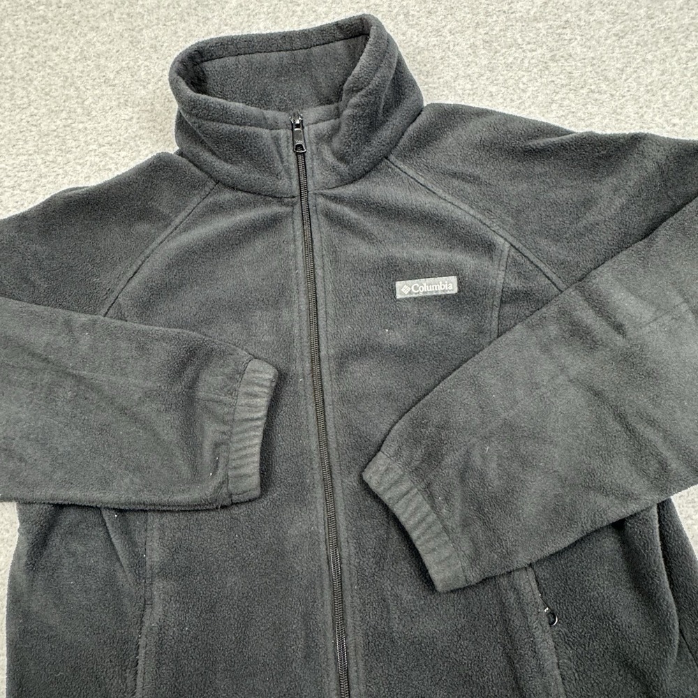 Columbia Fleece Jacket XL Gray Full Zip Mock Neck Outdoor Warm‎ Gorpcore Work